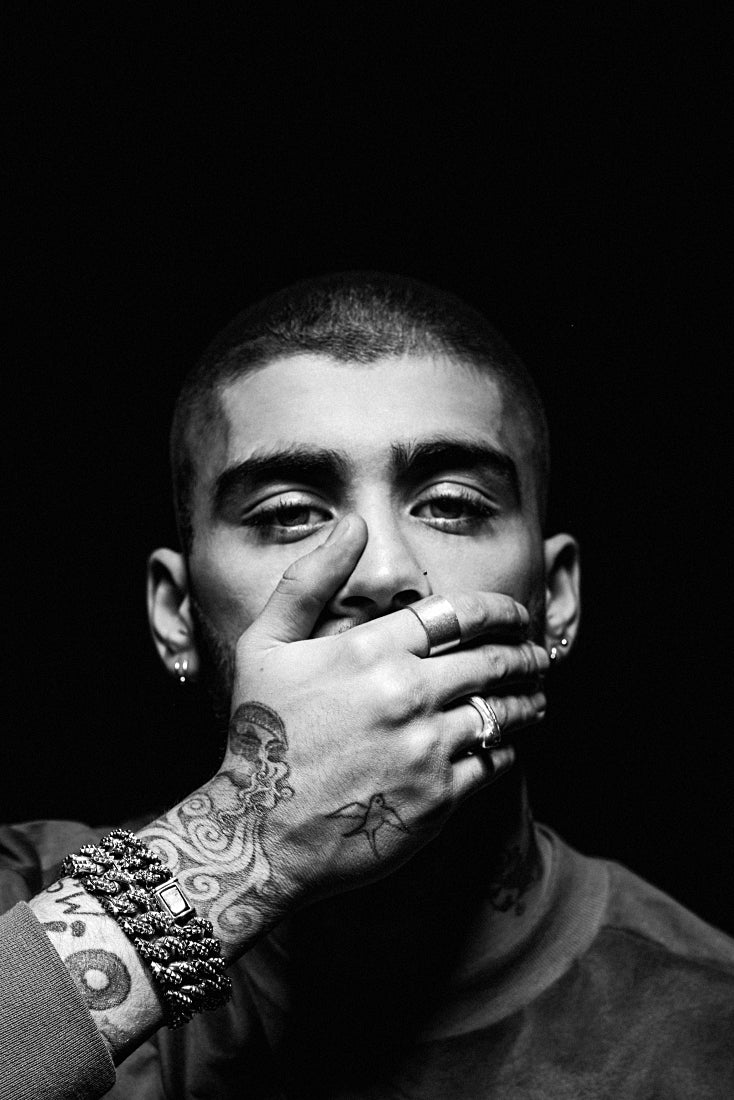 Face Zayn Malik Black And White Poster Uncle Poster 