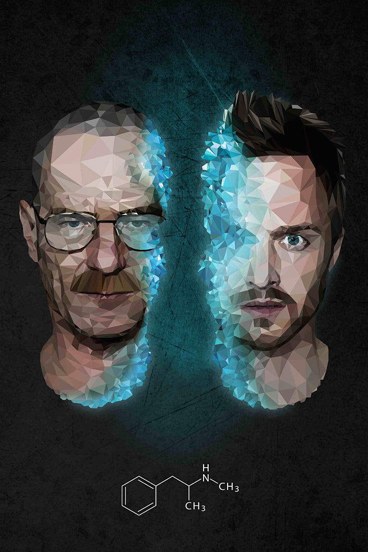 Walter White And Jesse Pinkman Breaking Bad Art Poster | Uncle Poster