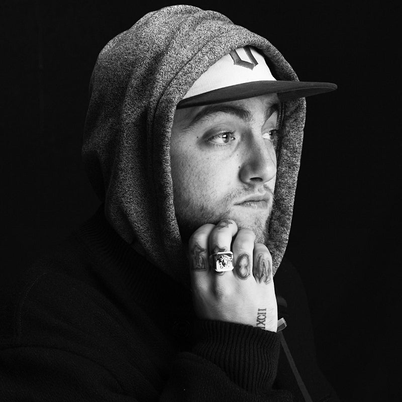 Mac Miller Face Monochrome Poster | Uncle Poster
