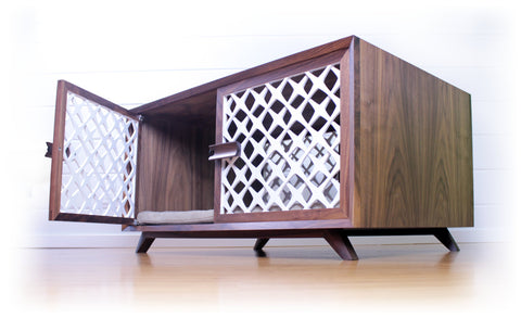 dog crate midcentury 