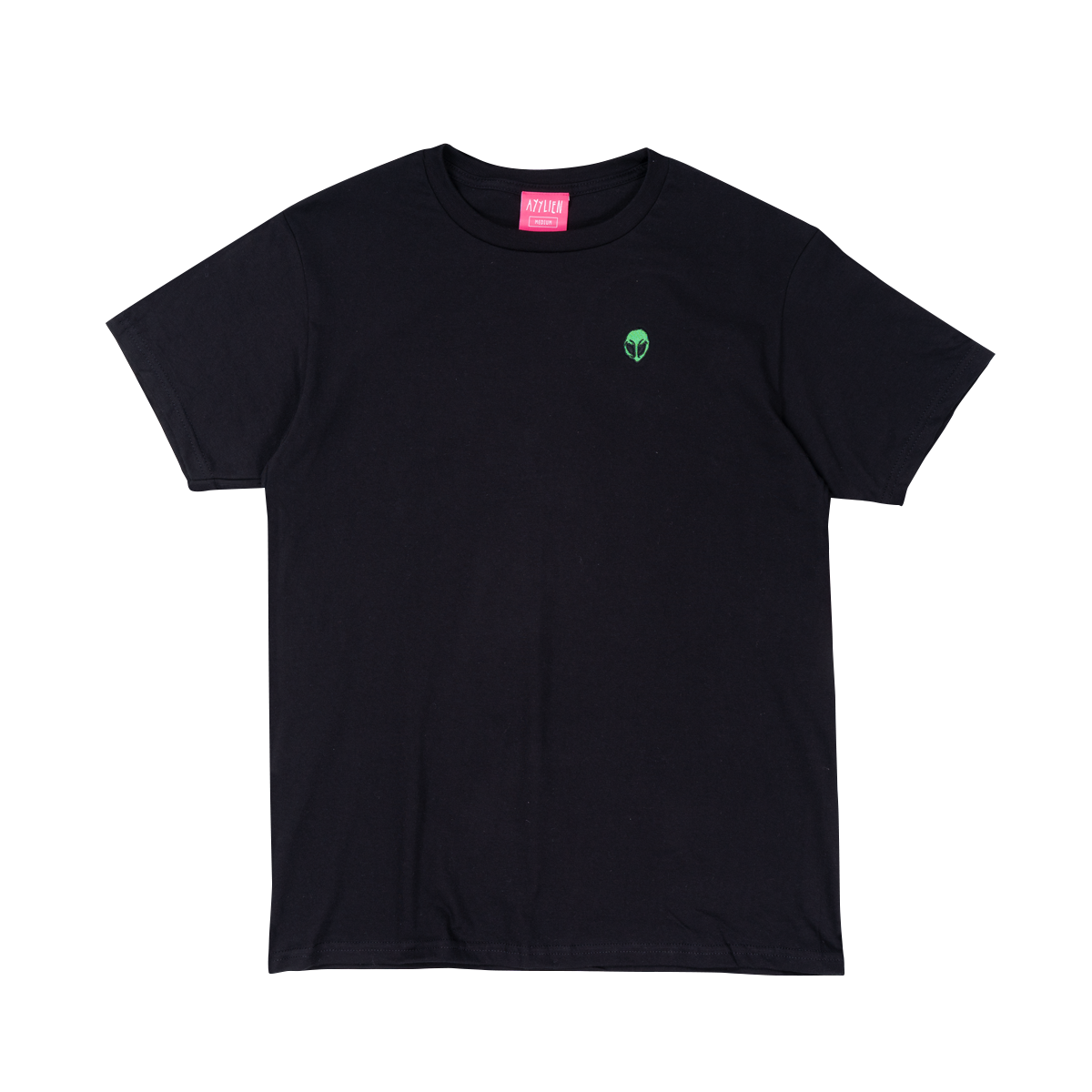 Alien Head Embroidered Tee - Black - Streetwear Tee