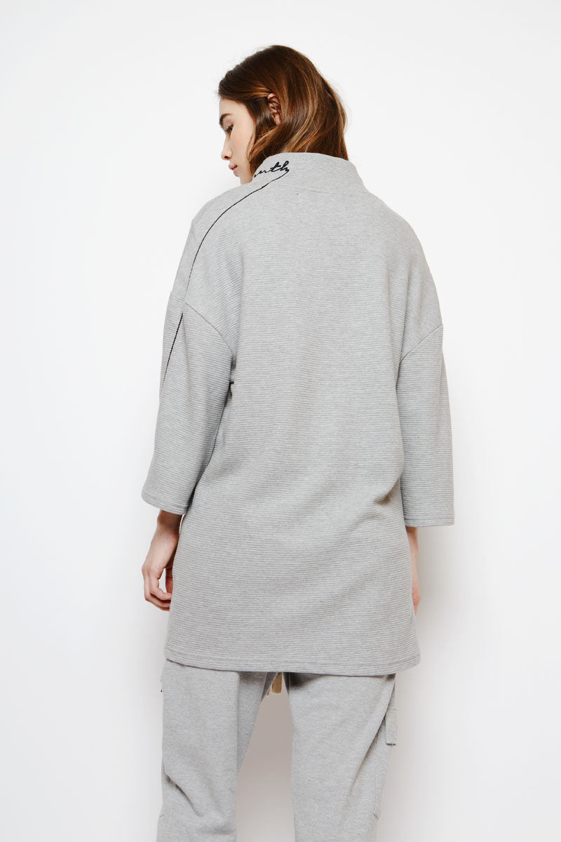 Modest Essential Oversized Sweatshirt In Grey by MUZCA | INNERMOD