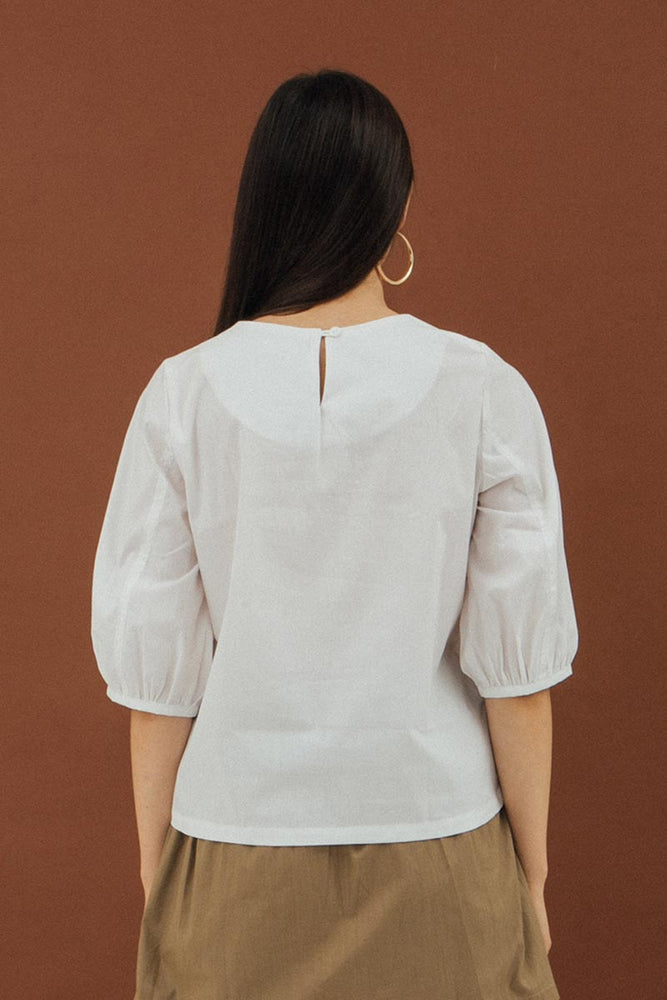 Modest Rosey Blouse In White by Nanna | INNERMOD