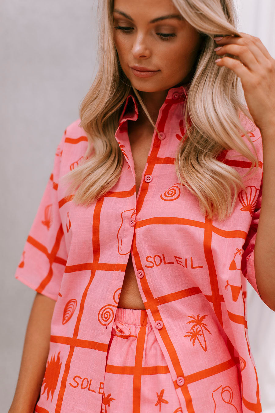 Mila Set - Pink/Red Print