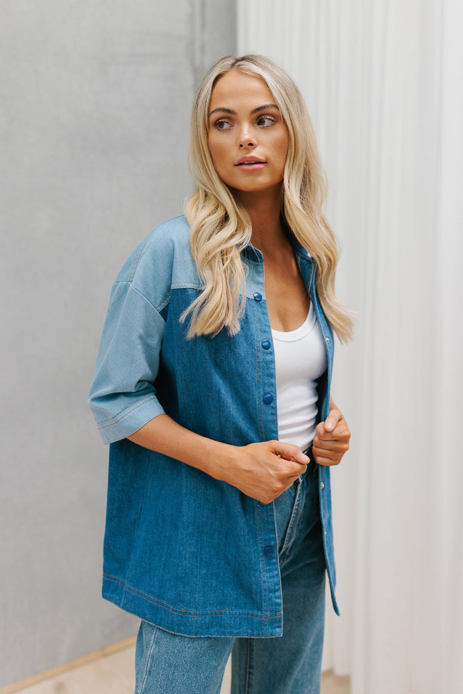 Lilya Shirt - Denim Contrast