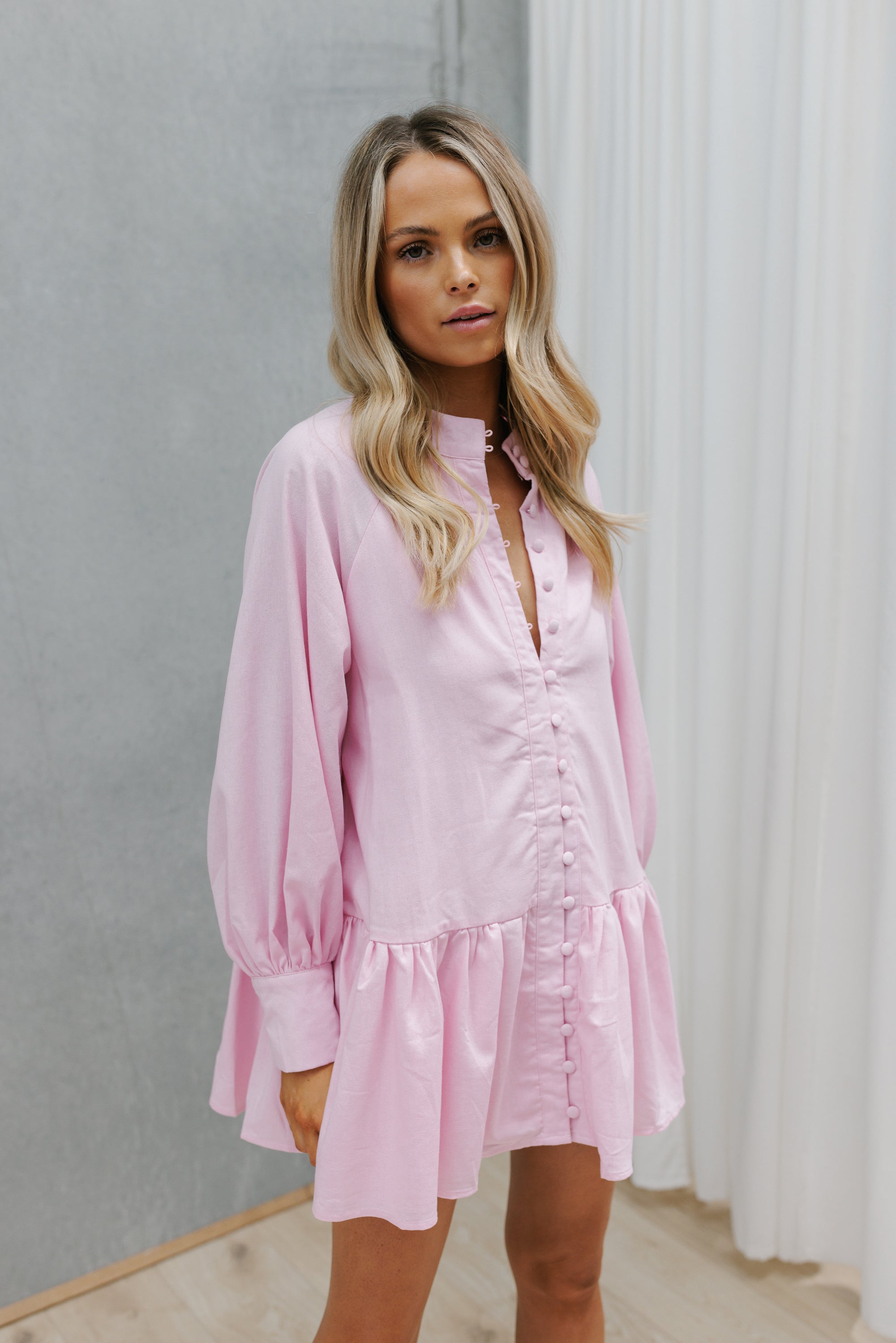 Mia Dress - Baby Pink