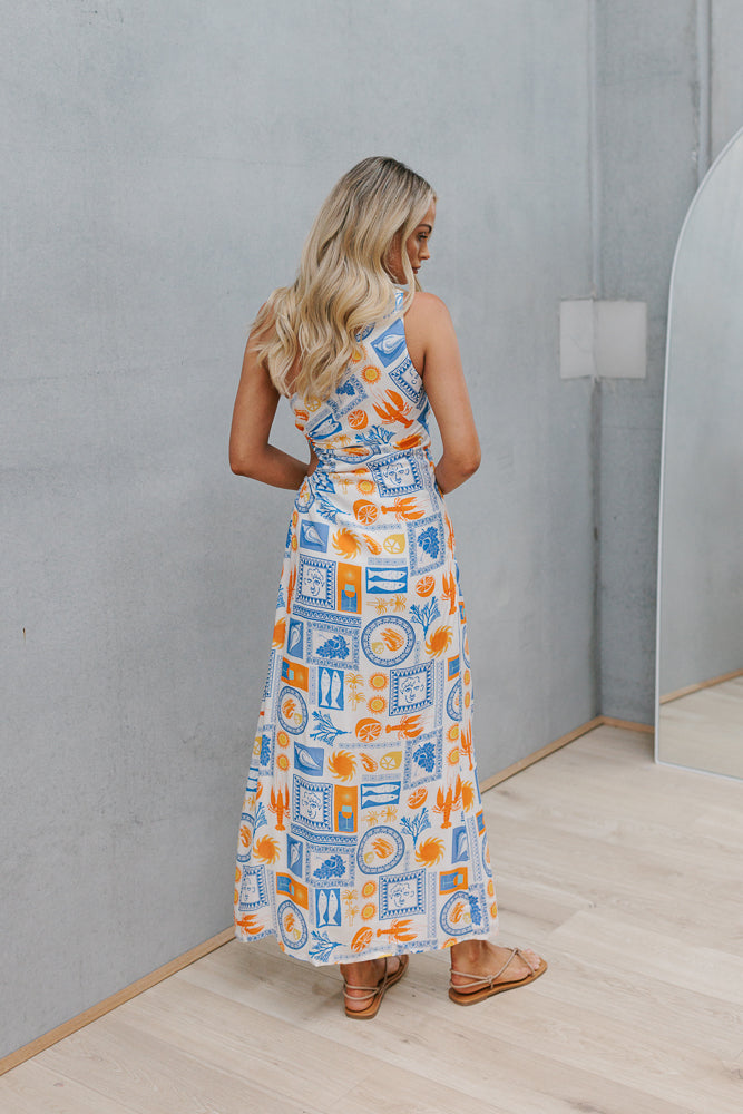 Neeka Dress - Coastal Print