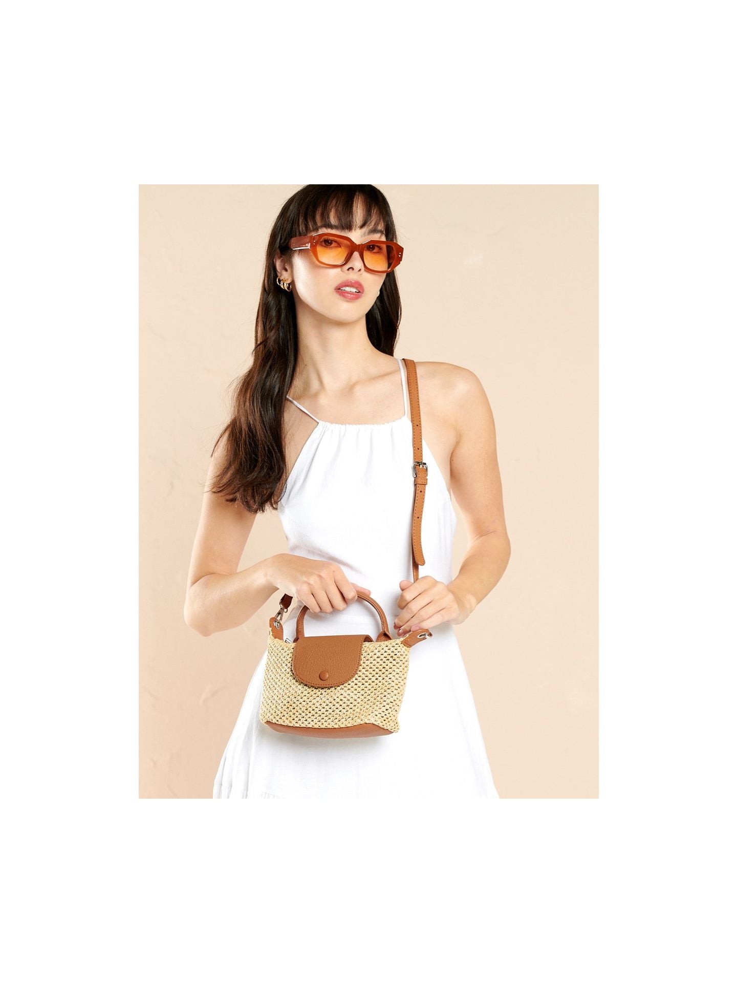 Luciane Crossbody Bag - Straw / Tan