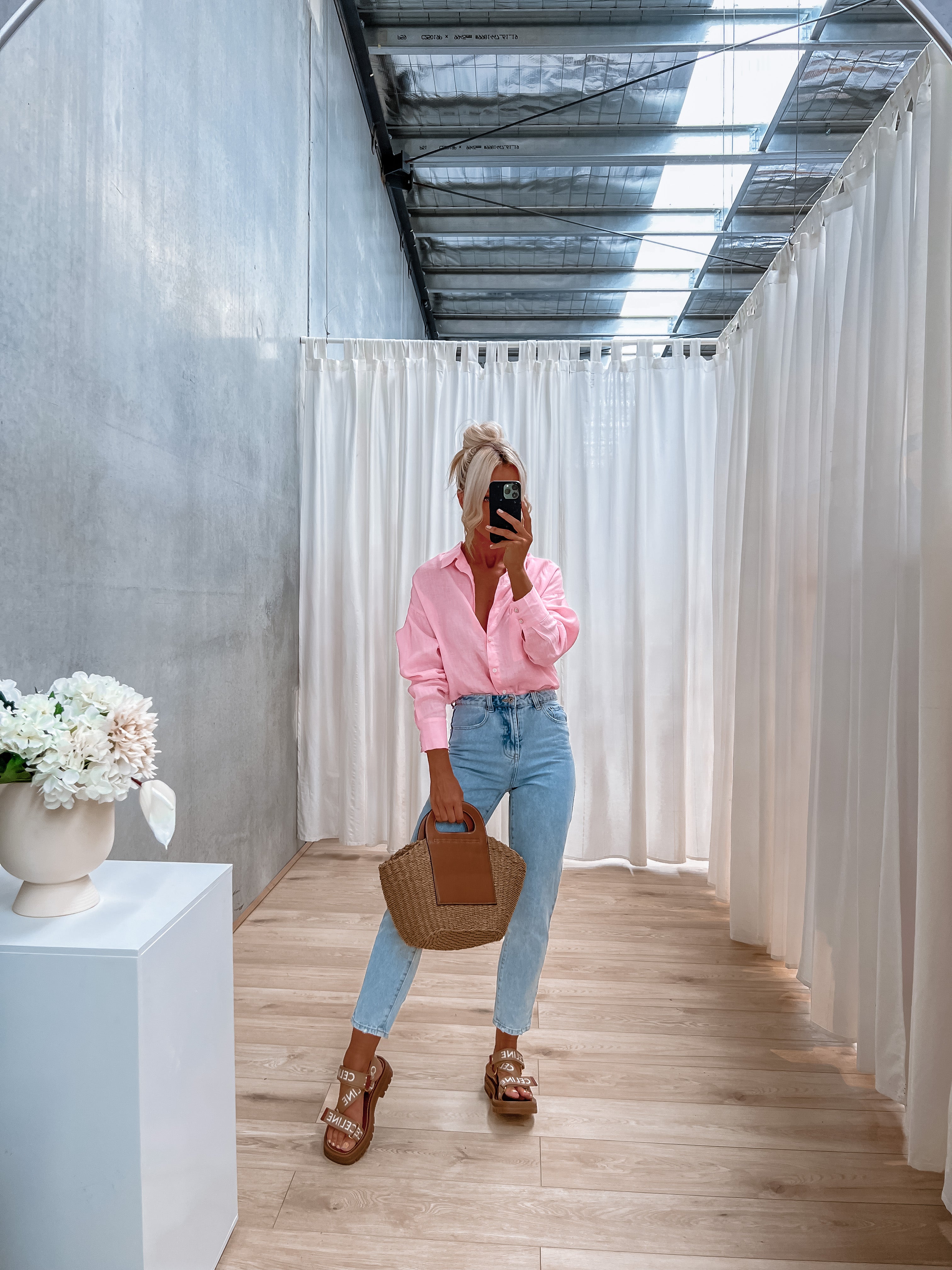 Valentine Shirt - Baby Pink Linen