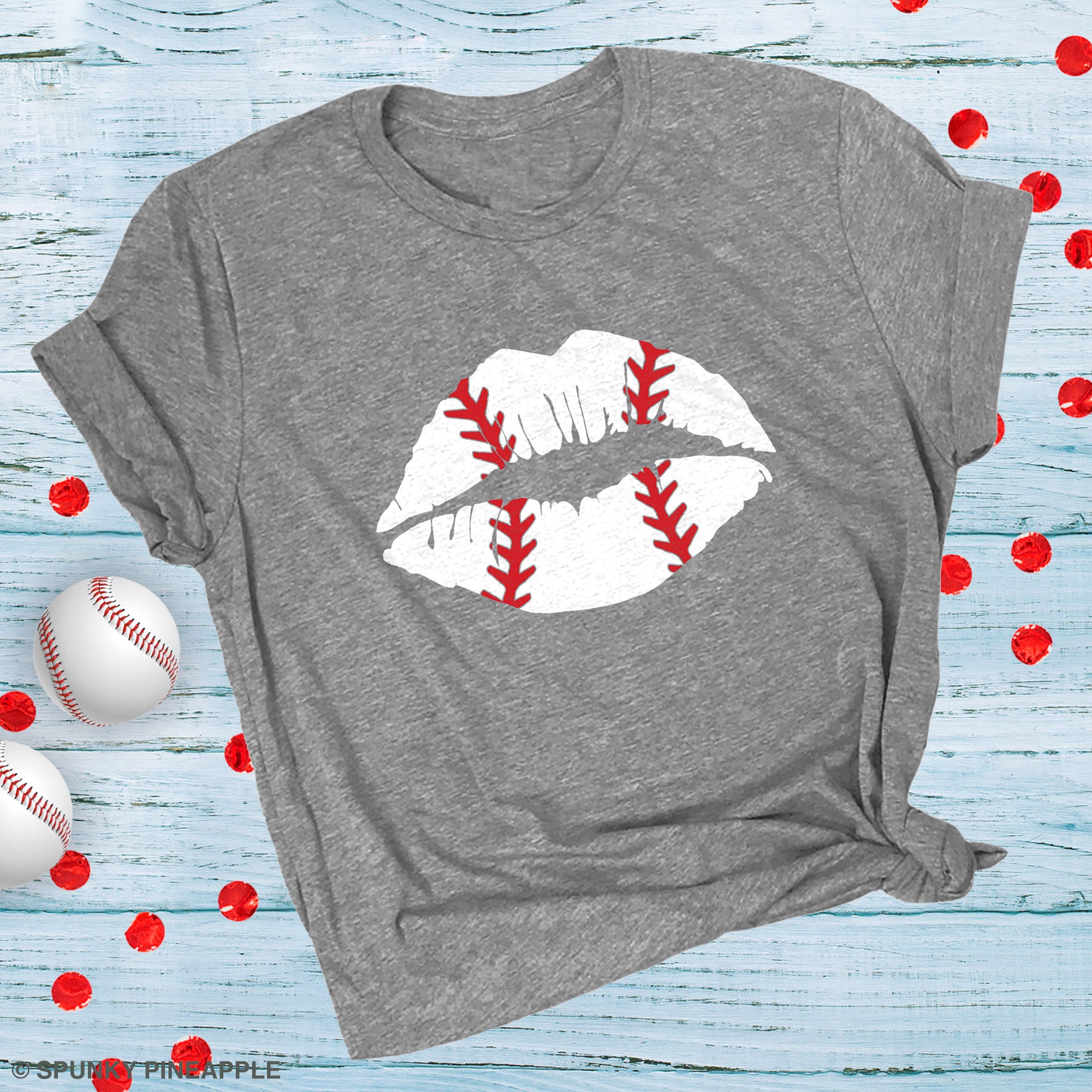 baseball lips shirt