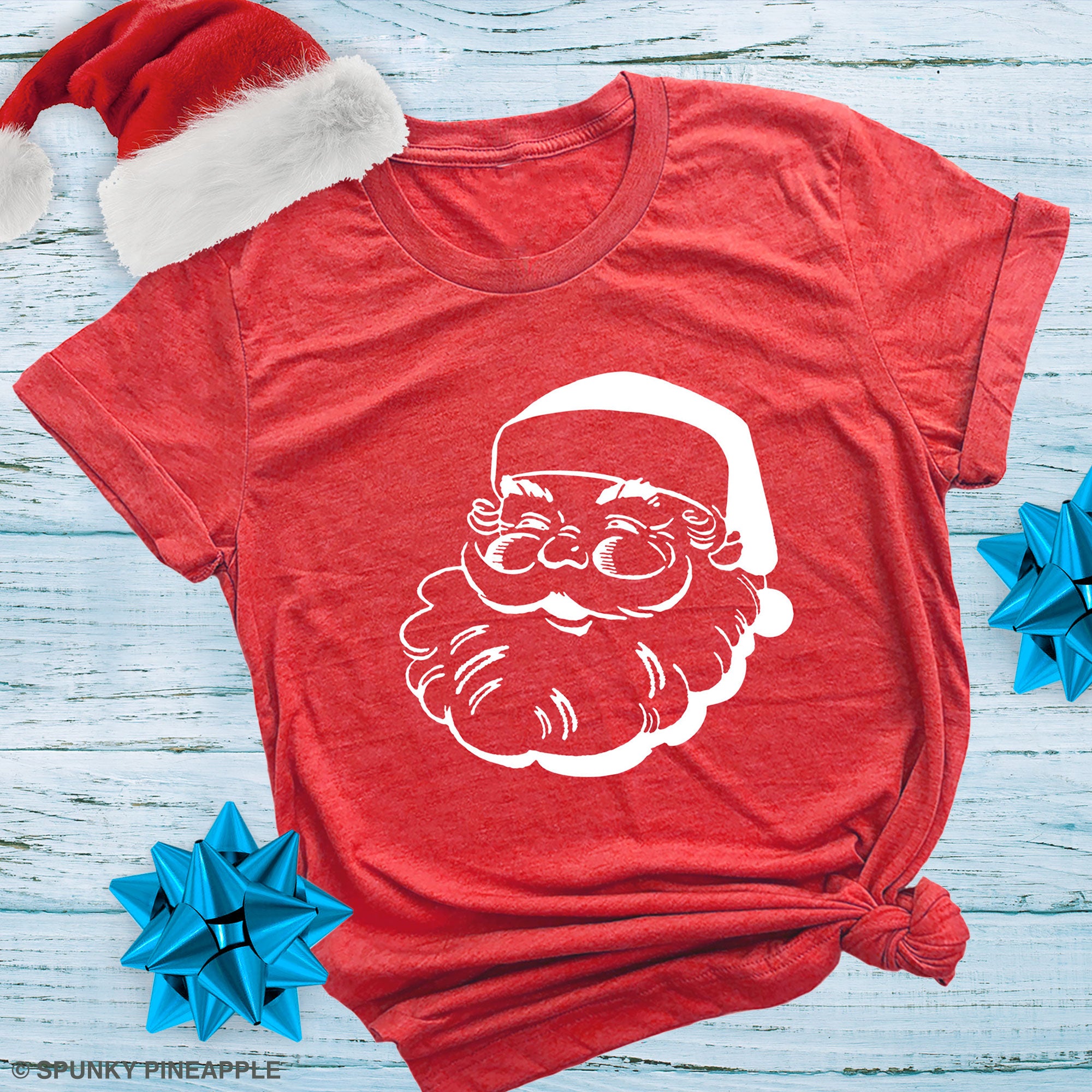 santa face shirt