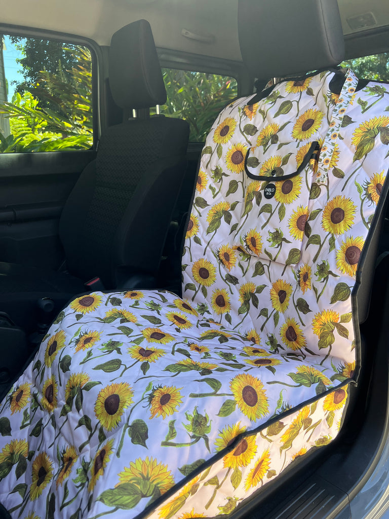 Dog Car Seat Covers - Hippie Flower Power