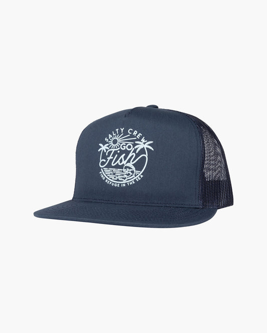 Gone Fishing Logo Trucker Hat