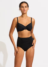 Seafolly SF Collective Wide Side Retro in Black – Sandpipers