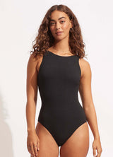 Seafolly Collective Multi Strap One Piece - Black – Seafolly Australia