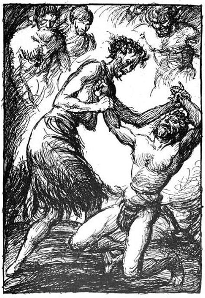 Thor vs Elli in Norse mythology 