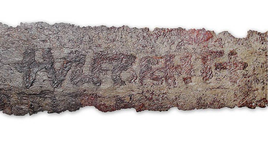 Image of Ulfberht sword in Germanisches Nationalmuseum, Nuremberg, Germany