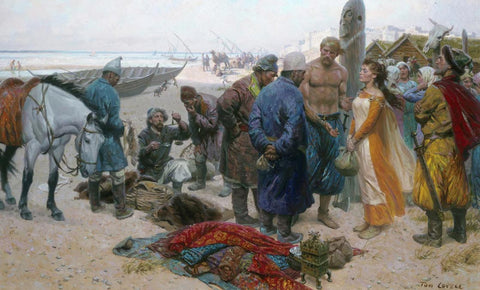 Image of Viking trading slave girl
