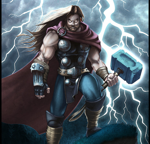 Image of Viking God of Thunder and Storm