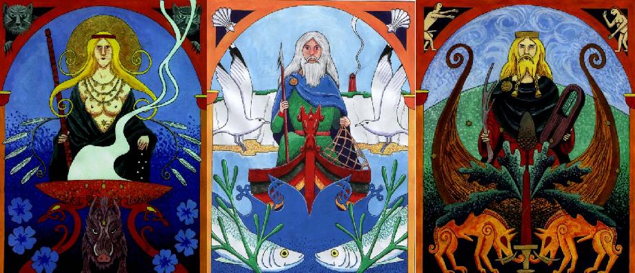 Image of Frya, Freyr, and Njor God of Seafaring