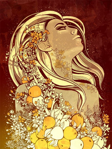 Idun the guardian of youth fruits in Norse mythology 