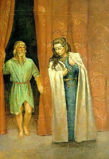 Skadi picked her husband by the look at their feet and legs. 