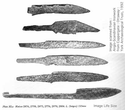 Viking artifact of the dagger blades