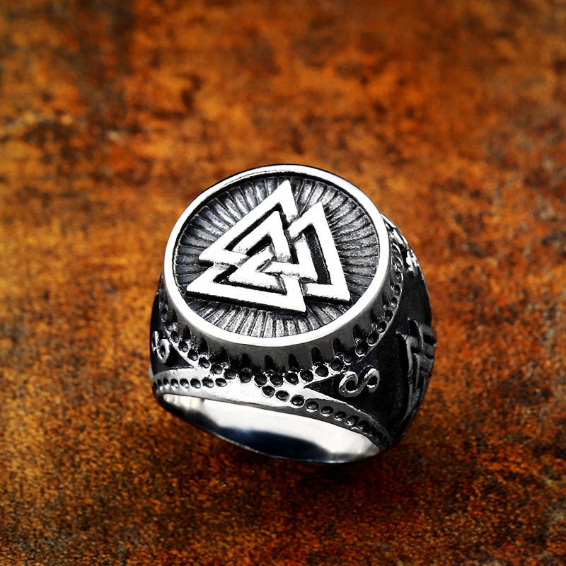 valknut ring stainless steel