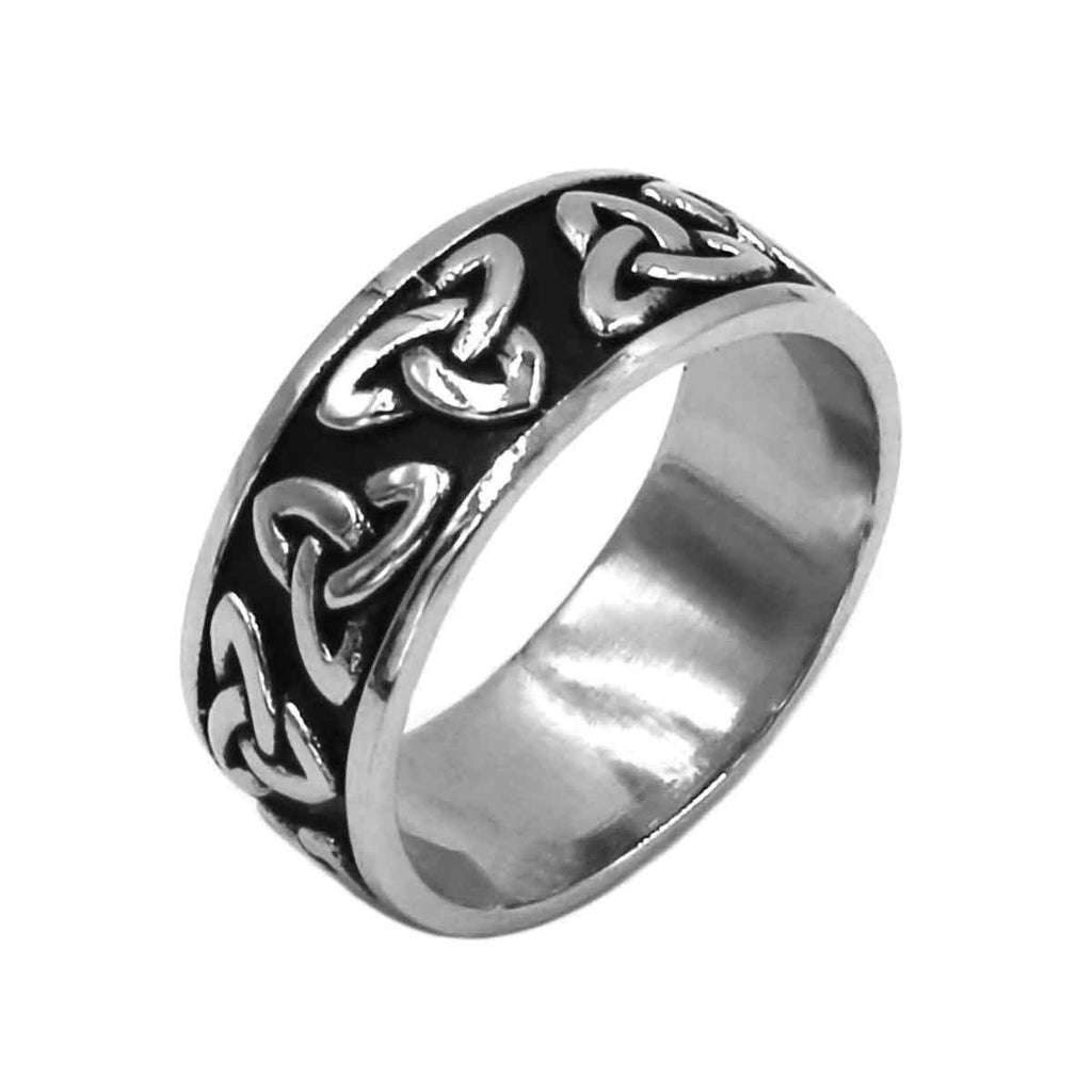 Stainless Steel Celtic Triquetra Knot Ring – BaviPower