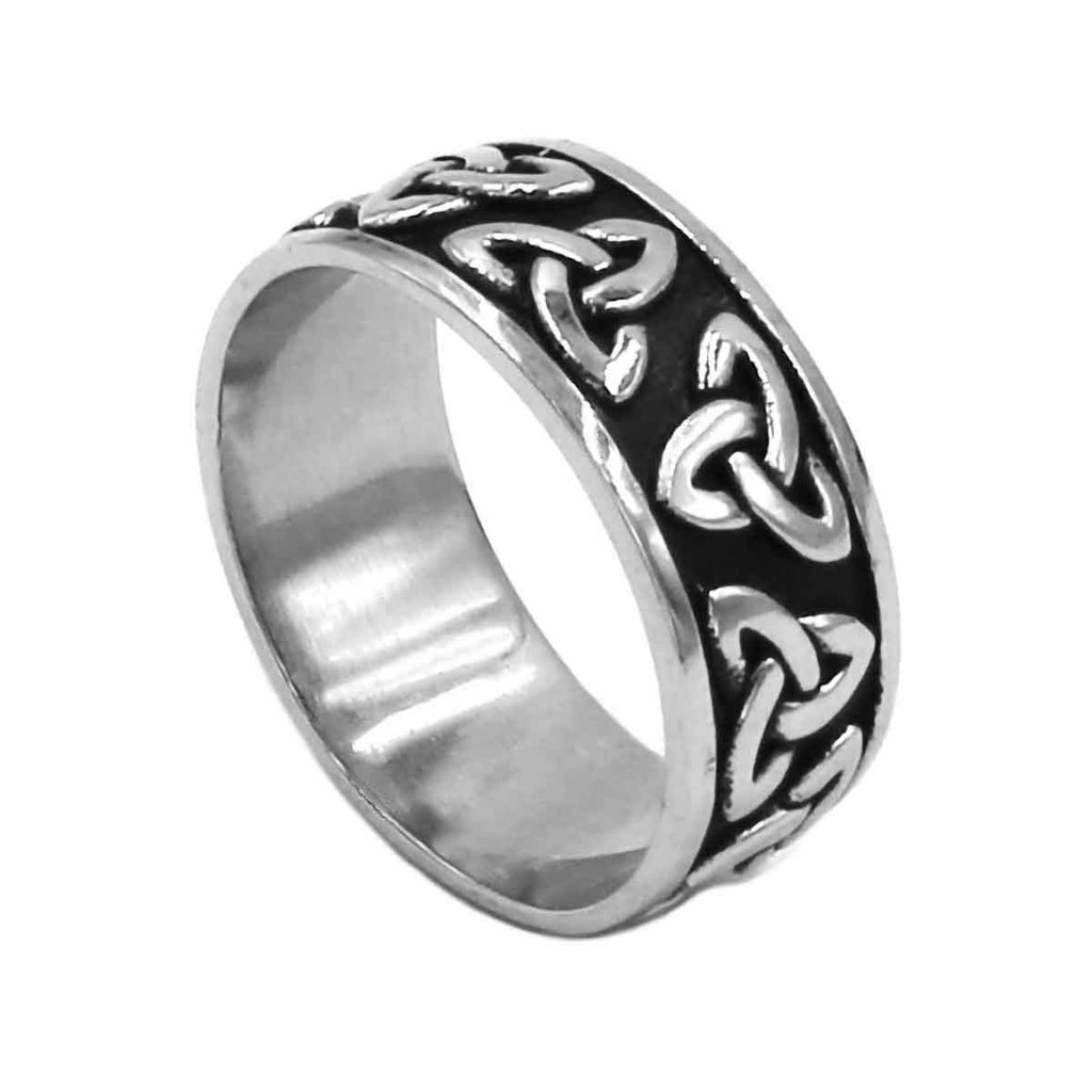 Stainless Steel Celtic Triquetra Knot Ring – BaviPower