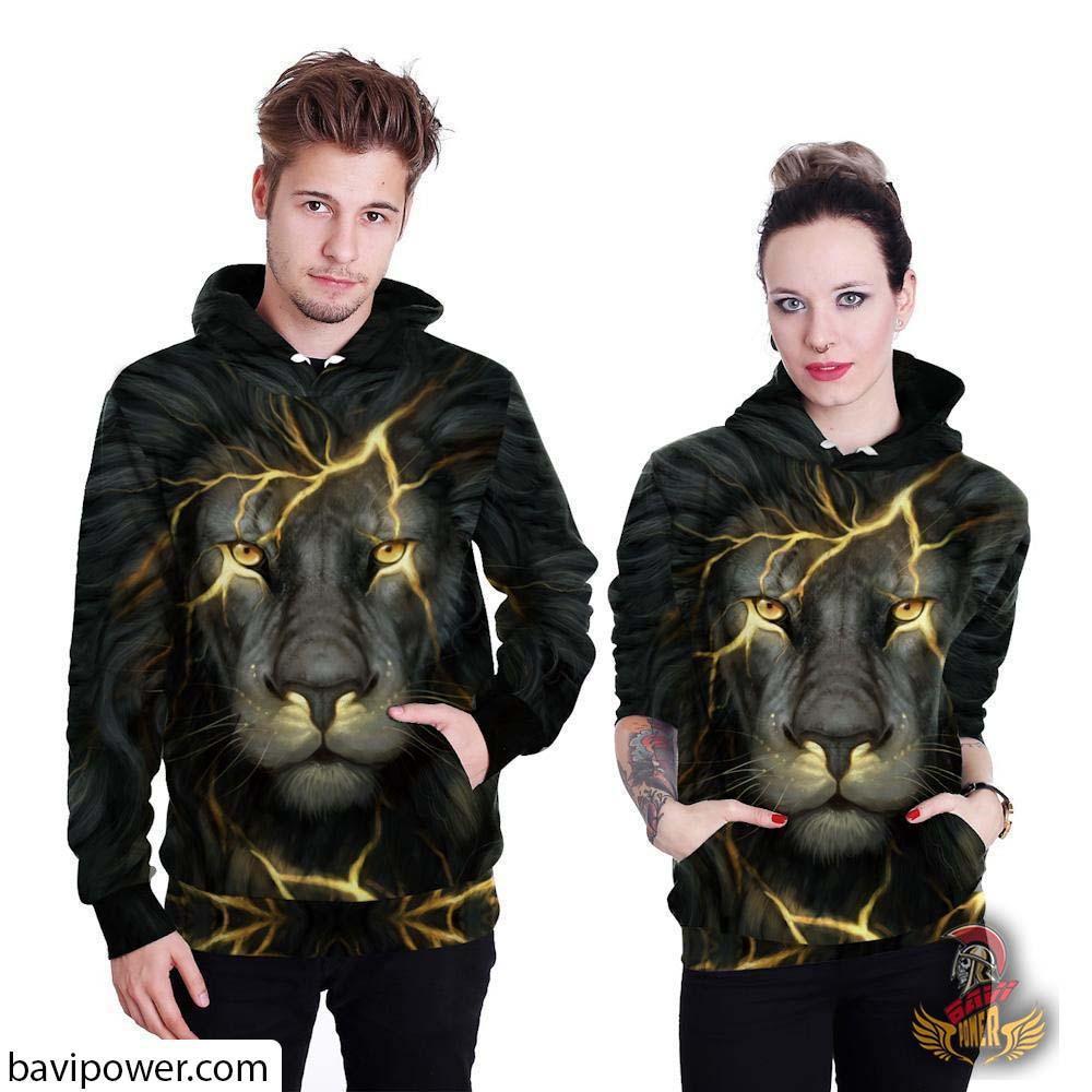 3D Lighting Lion Hoodie – BaviPower