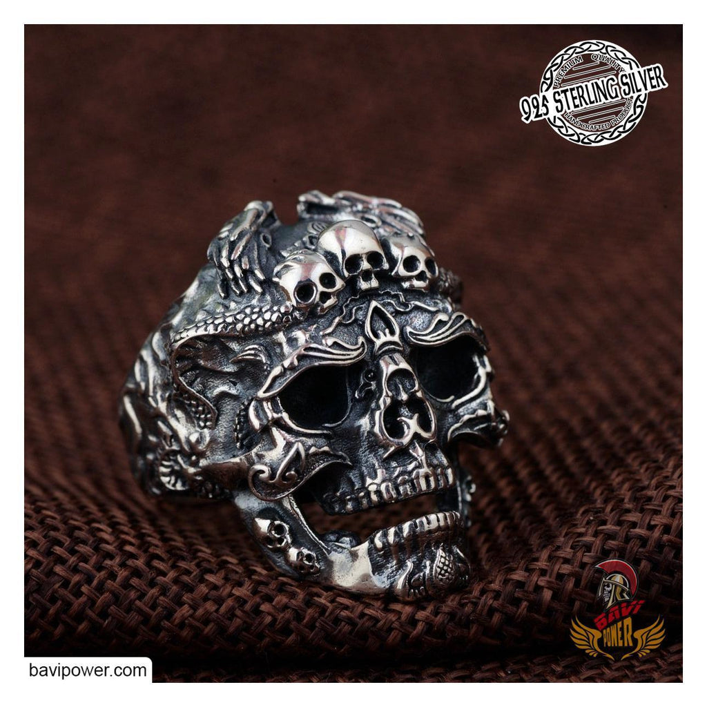 skull ring 925