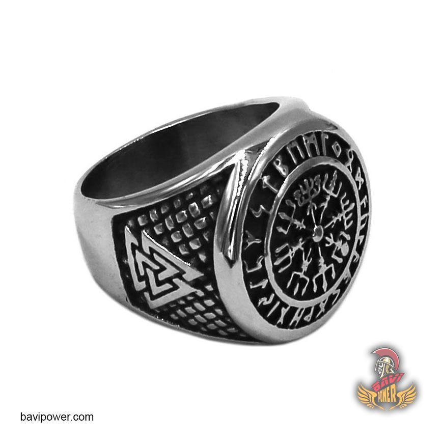 Runic Vegvisir Symbol Ring – BaviPower