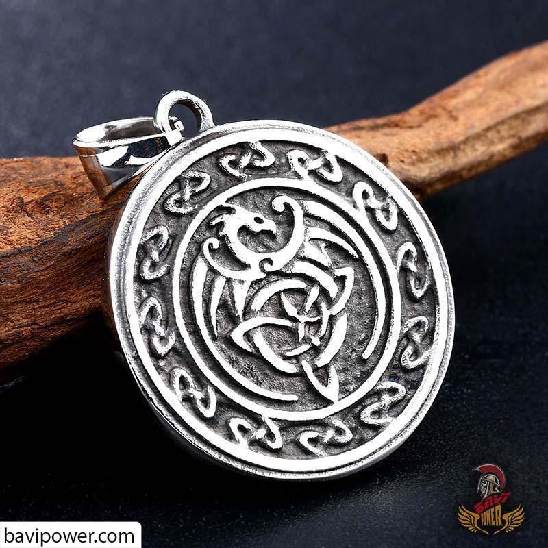 Stainless Steel Celtic Dragon Pendant – BaviPower