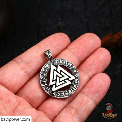 Image of Valknut symbol Odin symbol in Jewelry design pendant