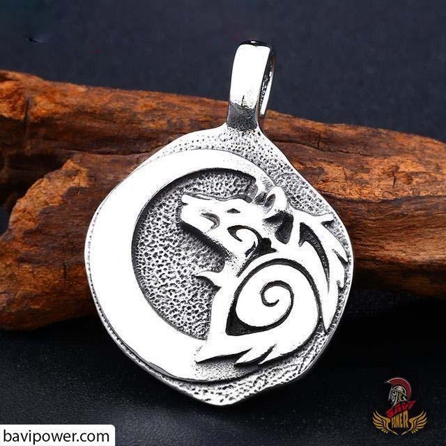 Stainless Steel Wolf Amulet Pendant – BaviPower