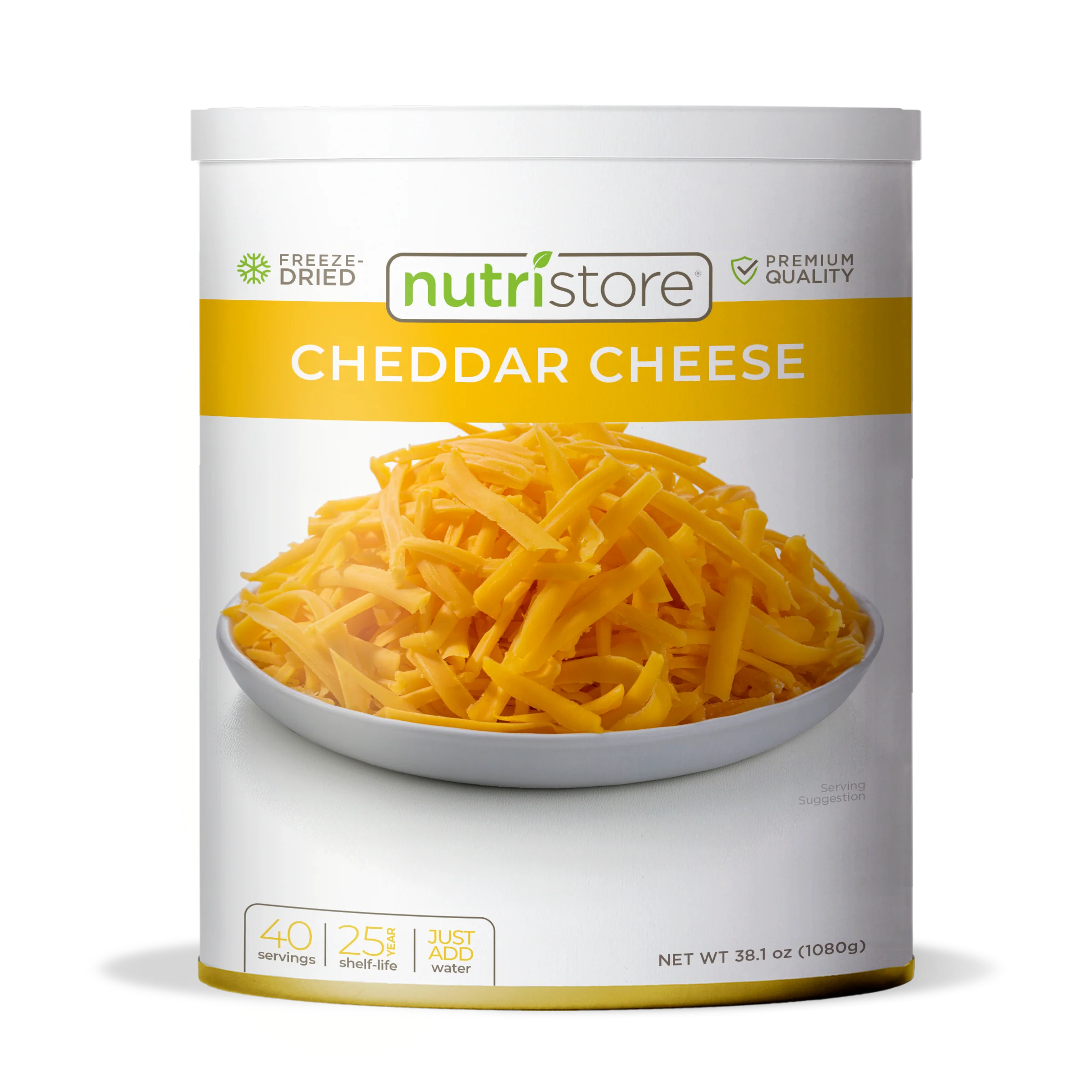 (#10 Can) Nutristore Freeze Dried Cheddar Cheese