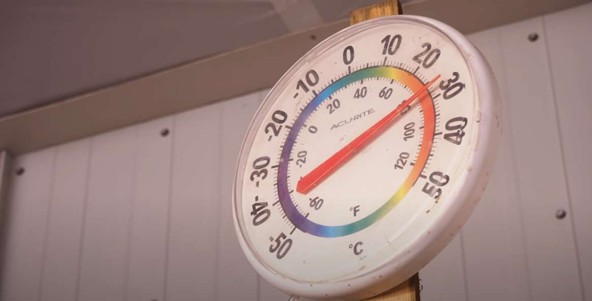 temperature reading in passive solar greenhouse