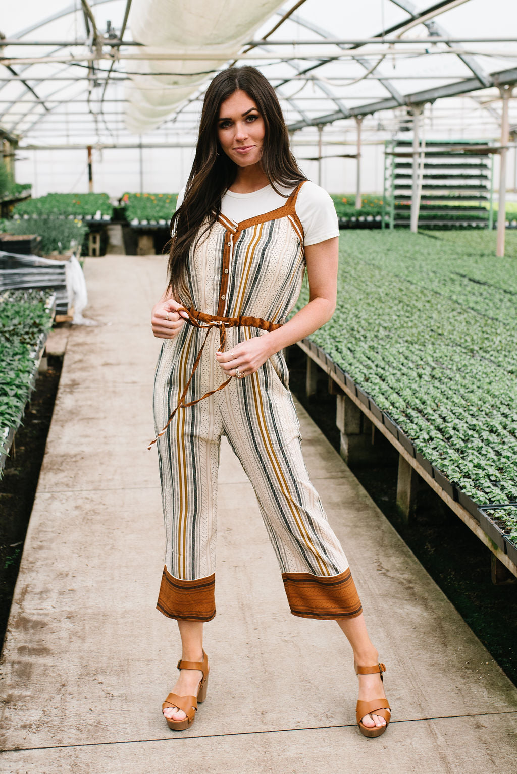 multi striped jumpsuit