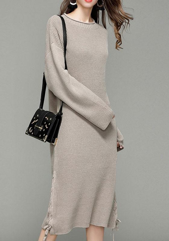 long sleeve sweater maxi dress