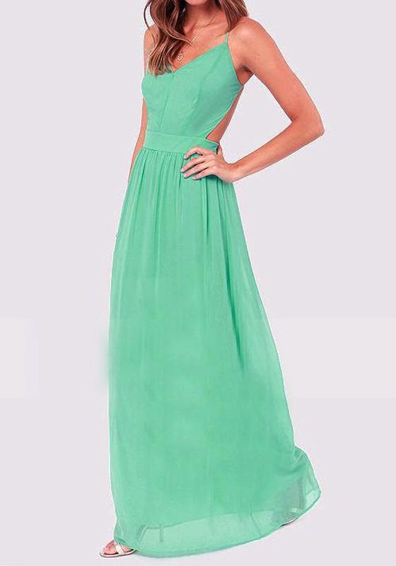 polyester maxi dress