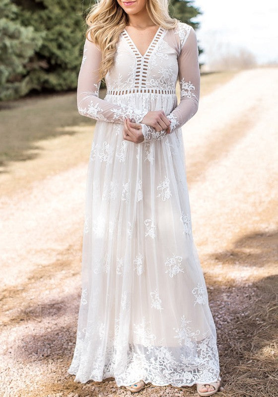 white maxi dress casual