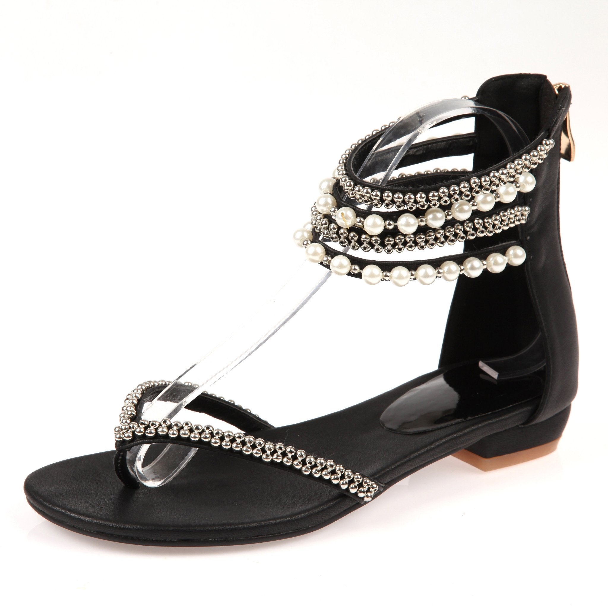 Beading Rhinestone Thong Women's Flat Flops Sandals – May Your Fashion