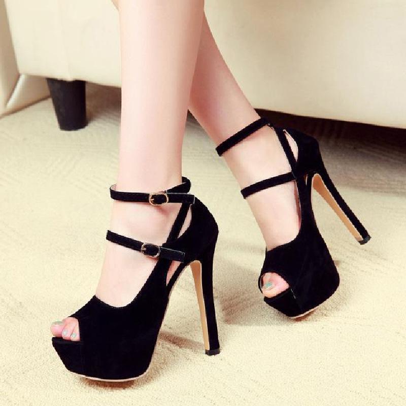 Ankle Wrap Peep Toe Platform Super Stiletto High Heels Sandals – May ...