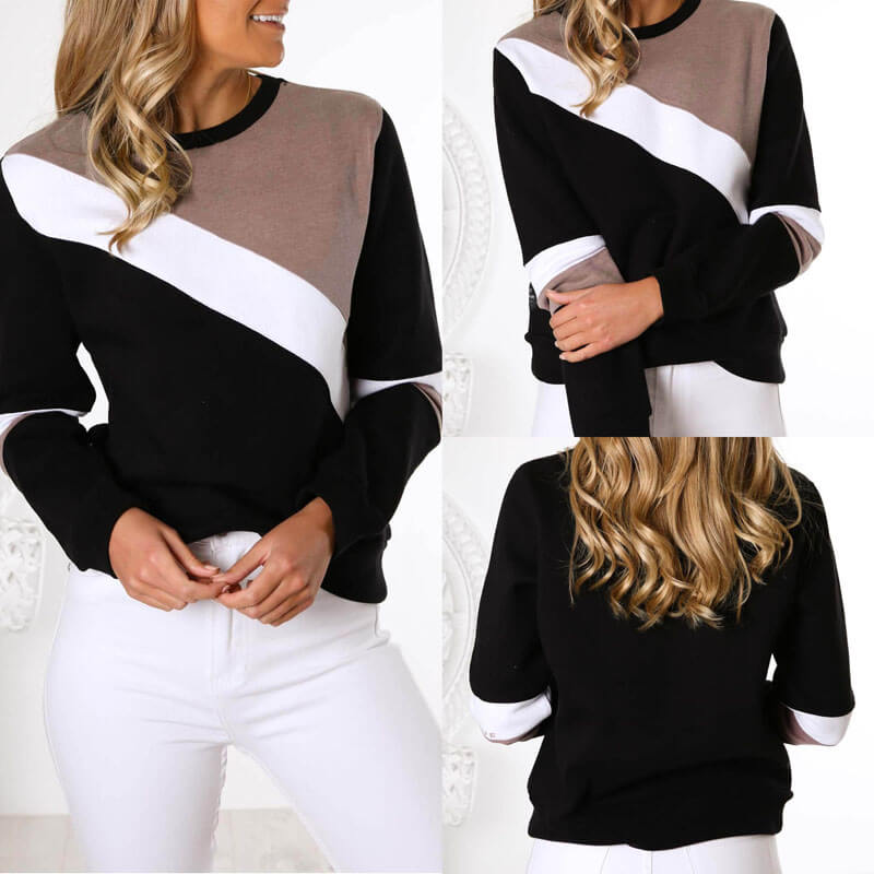 Knit Sweater | Crewneck Sweater | Colorblock Sweater – May Your Fashion