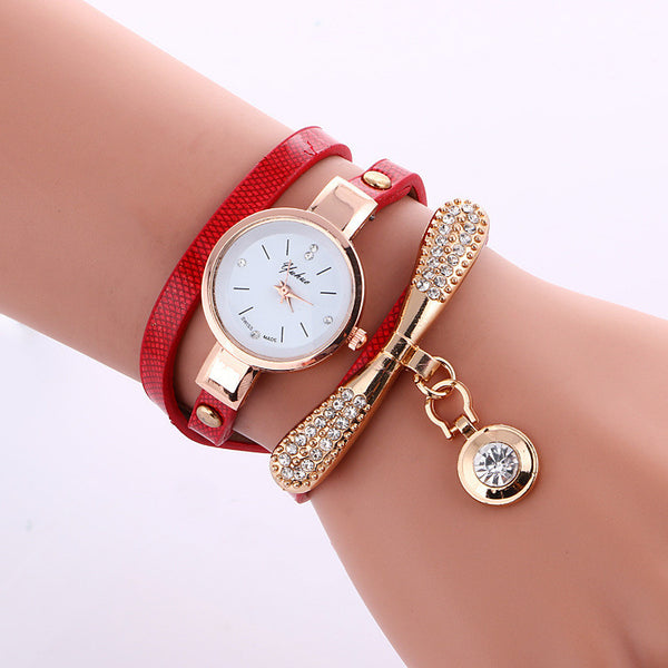 Round Crystal Pendant Fashion Watch – May Your Fashion