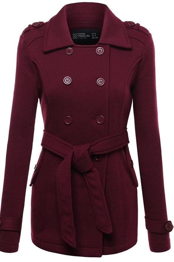 Lapel Double Breasted Slim Long Coat with Belt On – May Your Fashion