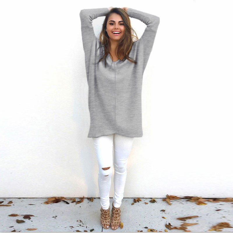 Fashion V-Neck Long-Sleeve Sweater – May Your Fashion