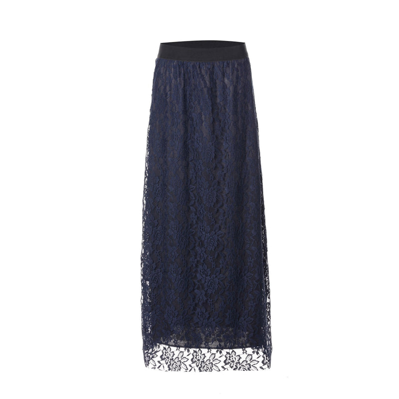 Lace High Waist Pure Color Loose Long Skirt – May Your Fashion