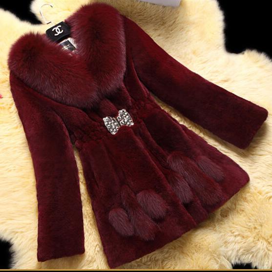 Big Faux Fur Collar Patchwork Oversized Women Teddy Coat – May Your Fashion
